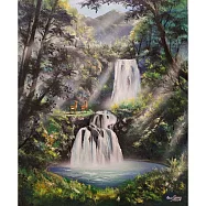 【玲廊滿藝】曾啟文-福祿(鹿)雙全60x50cm