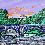 【玲廊滿藝】彭柏勳-皇居27x27cm