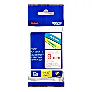 Brother 護貝標籤帶 TZe-222/TZ-222 (9mm 白底紅字) 原廠公司貨 (3捲入)