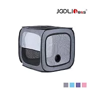 JOOLIO 多功能貓狗寵物烘乾箱 內附舒適底墊(可當戶內外遊戲窩.帳篷.外出車用小箱) 星空灰