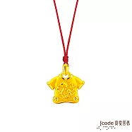 J&rsquo;code真愛密碼金飾 小龍袍硬金墜子 送紅繩項鍊