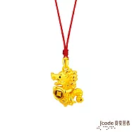 J&rsquo;code真愛密碼金飾 錢錢龍來硬金墜子 送紅繩項鍊