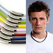 MASSA-G【H-Fever型‧色 潮】6mm鍺鈦項圈 55cm 波西米亞粉