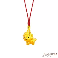 J&rsquo;code真愛密碼金飾 小三角龍硬金墜子 送紅繩項鍊