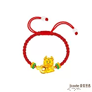 J&rsquo;code真愛密碼金飾 錢錢龍來硬金編織手鍊