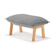 【MUJI 無印良品】高椅背和室沙發用腳凳/聚酯平織/灰色