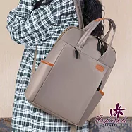 【iSPurple】流線美學*筆電防水鋪棉箱杆後背包/ 米