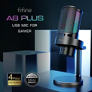 FIFINE A8 PLUS 電容式麥克風 RGB光效
