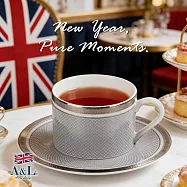 【A&L】骨瓷咖啡對杯禮盒組 英爵白金