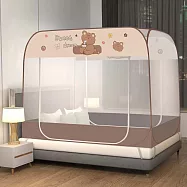 【巴芙洛】免安裝蒙古包四方頂防蚊防蟲雙人款加大款均一價格(雙人/加大均一價/防蚊/防蟲/蒙古包/好睡覺/蚊帳) 甜蜜熊雙人