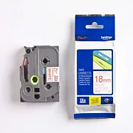 Brother 護貝標籤帶 TZe-242/TZ-242 (18mm 白底紅字) 原廠公司貨