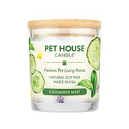 【PET HOUSE】室內除臭寵物香氛蠟燭-木蓋255g-黃瓜薄荷