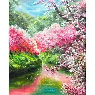 【玲廊滿藝】曾啟文-杉林溪畔 富貴滿盈(櫻)60x50cm