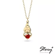 【客製品】STORY 故事銀飾-My Melody&Me 系列-美樂蒂誕生石純銀項鍊-黃K金 3月