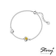 【客製品】STORY 故事銀飾-My Melody&Me 系列-美樂蒂誕生石純銀手鍊-白K金 11月