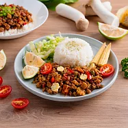 【蘭揚食品】泰式檸香打拋肉200g-植物五辛素