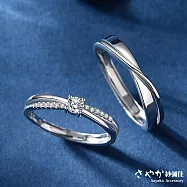 【Sayaka紗彌佳】特降 對戒 戒指 週年 情人節禮物 925純銀愛無止境真愛永恆對戒 盒裝送禮 禮物 V款-愛的擁抱