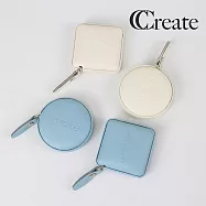 【CC家居】迷你皮革捲尺1.5m- 圓形-米白