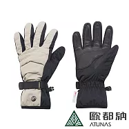 【ATUNAS 歐都納】GORE-TEX防水防風透氣保暖手套A2AGEE01N/填充3M科技保溫棉/掌心止滑/機車族 L 卡其