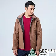 【ATUNAS 歐都納】男款GORE-TEX PACLITE PLUS單件式外套A1GTDD02M/防水/防風/透氣* M 摩卡棕