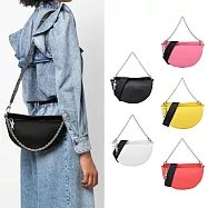 LONGCHAMP SMILE系列牛皮圓弧肩背/斜背兩用包(小) 白