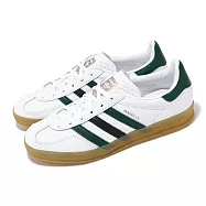 adidas 休閒鞋 Gazelle Indoor W 女鞋 雲白 學院綠 膠底 小白鞋 愛迪達 IE2957 23.5cm WHITE/GREEN 23.5cm WHITE/GREEN