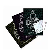 【設計小人】小人罩子放亮點-旅行筆記護照套 黃