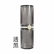 【E.dot】透明旅行牙刷漱口杯收納盒 -2入組 透黑
