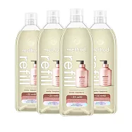 【箱購】Method美則金緻洗手乳 &ndash; 玫瑰金(補充瓶)1000mlx4入