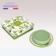 法國ESPRIT PROVENCE香皂禮盒組(附陶盤)香皂:100g 橄欖