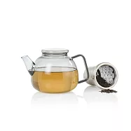 【德國 AdHoc】晶燦造型耐熱玻璃茶壺(極光灰) / 1.2 L