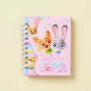 動物方城市 甜蜜系列迷你線圈本 文具 記事 MEMO 筆記本 便籤 Zootopia 一組2本