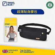 【Travel Blue 藍旅】Ultra Slim 貼身藏錢腰包 黑色