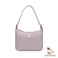 B.S.D.S冰山袋鼠 - 午後濃茶 - 簡約手提兩用月亮包【P6152-PR】 芋奶紫