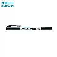 雄獅 NO.680 雙頭油性奇異筆 黑