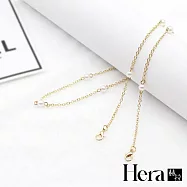 【Hera赫拉】歐美風亞馬遜時尚簡約款口罩眼鏡防掉掛鍊-6款#H100513A A-O型鍊串珠-金色