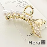 【Hera赫拉】.韓國新魚尾珍珠鯊魚夾 H111041206 金黃色
