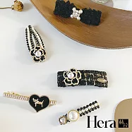 【Hera赫拉】人間富貴山茶花邊夾五入組 H111102501 黑色五入組