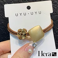 【Hera赫拉】淡雅女孩復古金屬鑽求髮圈 H112041109 菱形