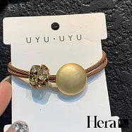 【Hera赫拉】淡雅女孩復古金屬鑽求髮圈 H112041109 圓形