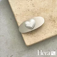 【Hera赫拉】清新簡約可愛無痕邊夾兩入組 H112111404 大號髮夾愛心+小號髮夾愛心