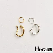 【Hera 赫拉】簡約金屬不規則小巧耳骨夾一對-2色 H11007165 金色