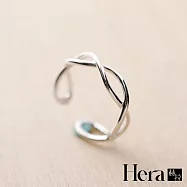【Hera 赫拉】精鍍銀戒指甜美鏤空素銀開口尾戒 H111030102 銀色