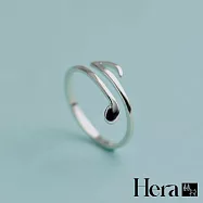 【Hera 赫拉】精鍍銀細環音符亮面開口戒指 H111030115 銀色