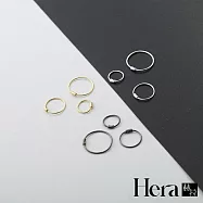 【Hera 赫拉】精鍍銀耳圈耳扣骨釘-3入各1色 H111030118 銀色