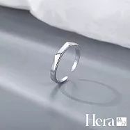 【Hera 赫拉】精鍍銀光面不規則切面開口戒指 H112090509 銀色