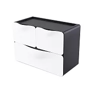 【O-Life】 組合式抽屜收納盒- 3抽屜/置物盒/收納箱/整理箱 黑色