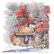 【玲廊滿藝】(阿德)唐偉德-嵐山山腳下的小店舖19x19cm