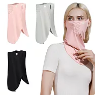 □加長版頸部防曬設計!! GOLOV.EJOY 冰絲涼感面罩 口鼻透氣網孔 360度大面積遮陽□騎車 自行車 登山 高爾夫 運動 防塵 口罩 脖圍 面罩 灰色