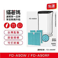 蟎著媽 HAF濾網2入優惠組 適用 3M 空氣清淨機 FD-A90W FDA90W FDA90RF